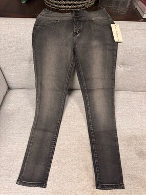 Ashley Mason Gray Washed Skinny Jeans
